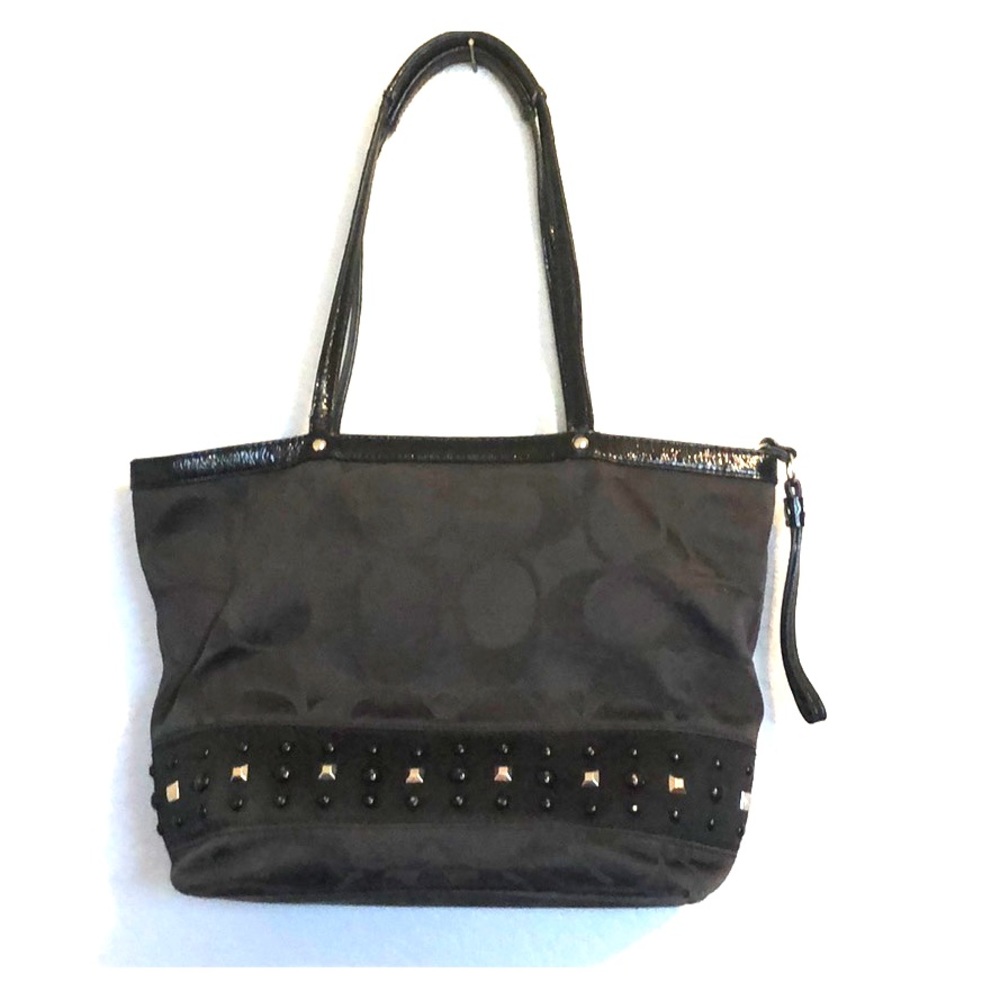 Black coach tote 12” x 11”